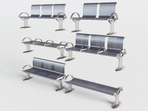 现代公共场所金属椅子