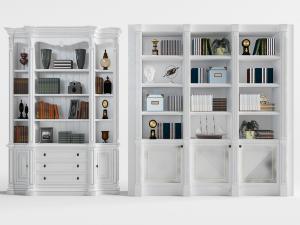 欧式白色装饰书柜