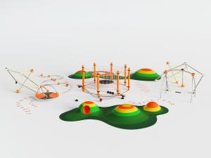 社区儿童游乐设备设施3d模型 社区儿童游乐设备设施