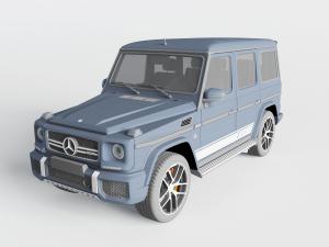 现代蓝色奔驰越野车3d模型 现代蓝色奔驰越野车