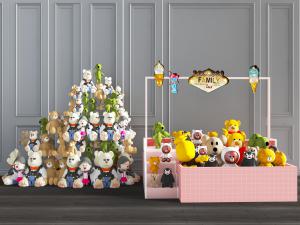 儿童玩具玩偶装饰展示柜架