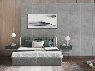 现代轻奢双人床床头柜