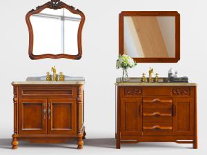 欧式实木洗手台洗手盆