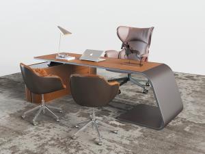 现代办公老板桌老板台转椅