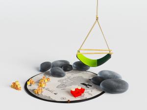 儿童地毯秋千玩具