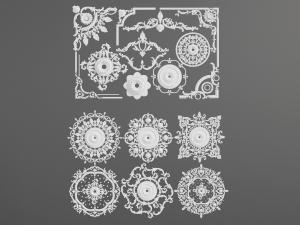 欧式雕花角线灯盘