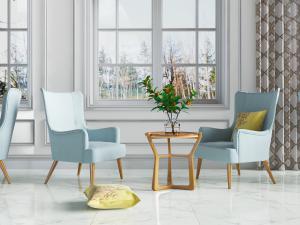 北欧单人沙发边几组合