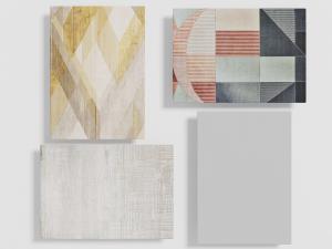 现代长方形地毯3d模型 现代长方形地毯