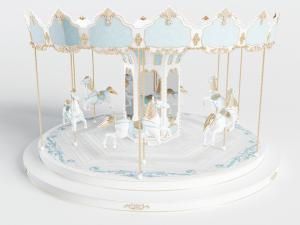 现代儿童旋转木马游乐设备设施3d模型 现代儿童旋转木马游乐设备设施