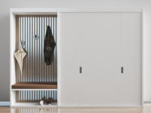 现代带收纳储物柜的玄关鞋柜