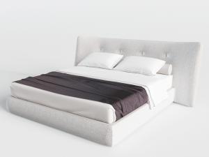 后现代布艺双人床