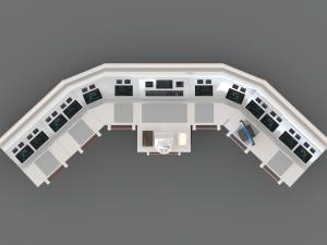 现代船舶驾驶舱控制台3d模型 现代船舶驾驶舱控制台