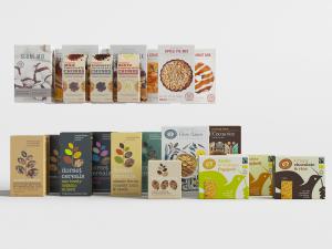 现代纸盒包装的食物