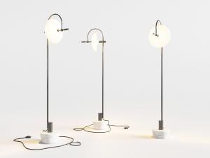 新中式大理石灯座的落地灯