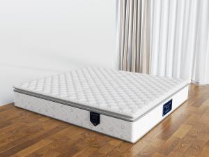 简欧带有六边形纹理的双人床床垫