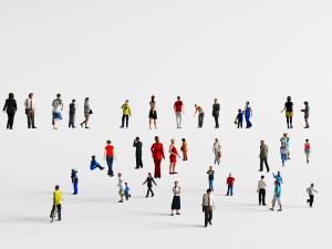 走路、骑自行车和跑步的人群3d模型 走路、骑自行车和跑步的人群