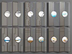 新中式带有中式元素的装饰屏风