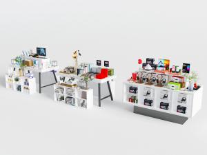 现代超市电子产品售卖展示柜