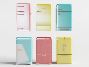 超萌可爱的多彩迷你冰箱