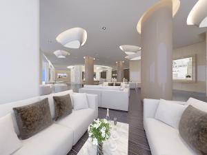 现代售楼部大堂大厅洽谈区