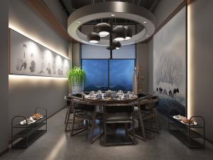 新中式火锅店包厢包间