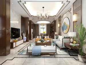 新中式客厅餐厅