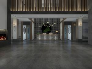 新中式大厅接待前台