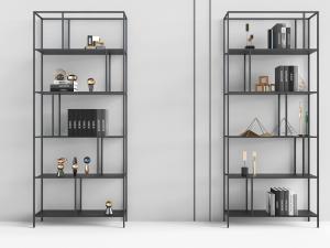 现代黑色金属装饰置物架