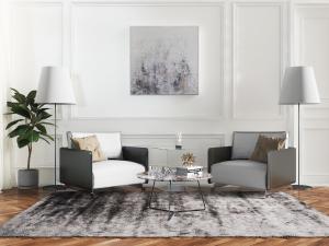 现代单人沙发边几3d模型 现代单人沙发边几