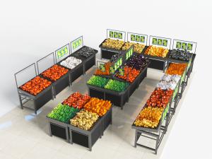 生鲜超市摆列陈设货架展示台