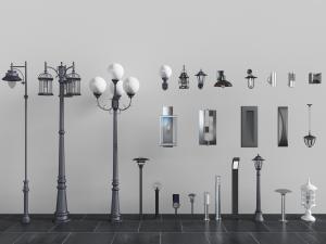 欧式黑色金属路灯草坪灯壁灯