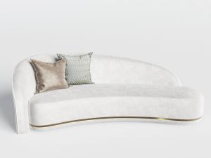 现代轻奢白色贵妃椅美人榻