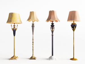 欧式花朵造型灯罩落地灯