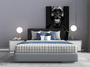 后现代布艺双人床床头灯