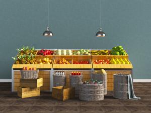 水果生鲜摆设陈列货架