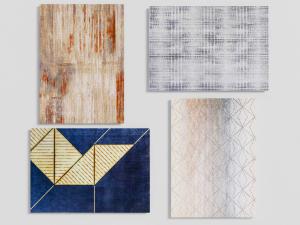 现代几何图案的地毯3d模型 现代几何图案的地毯