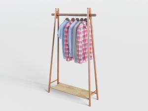 北欧实木衣架3d模型 北欧实木衣架