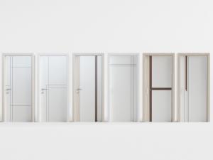 现代白色平开门