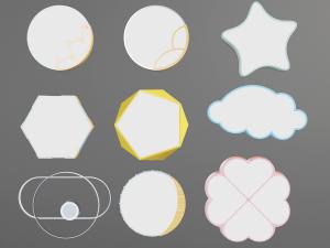现代儿童卡通吸顶灯3d模型 现代儿童卡通吸顶灯