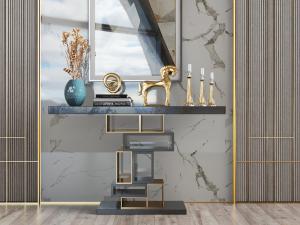 新中式玄关端景台3d模型 新中式玄关端景台