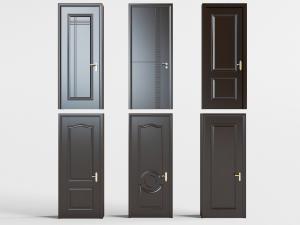 现代黑色平开门