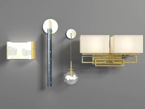 新中式金属灯座壁灯