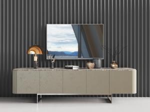 新中式现代电视柜、电视机