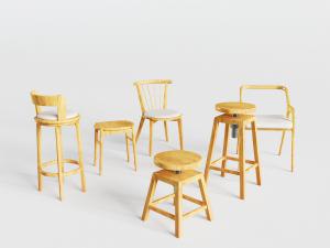 北欧实木吧椅、吧凳和休闲椅