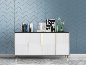 现代螺纹纹理柜门的玄关柜