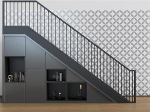 现代带收纳柜的楼梯3d模型 现代带收纳柜的楼梯
