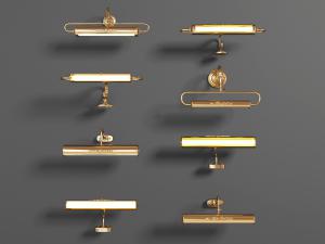 现代复古金色灯罩的台灯