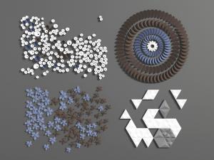 新中式花朵墙面挂件