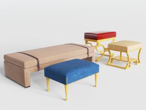 新中式方形、长方形坐凳