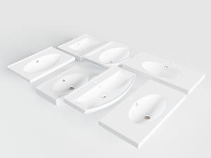 现代白色陶瓷洗手盆